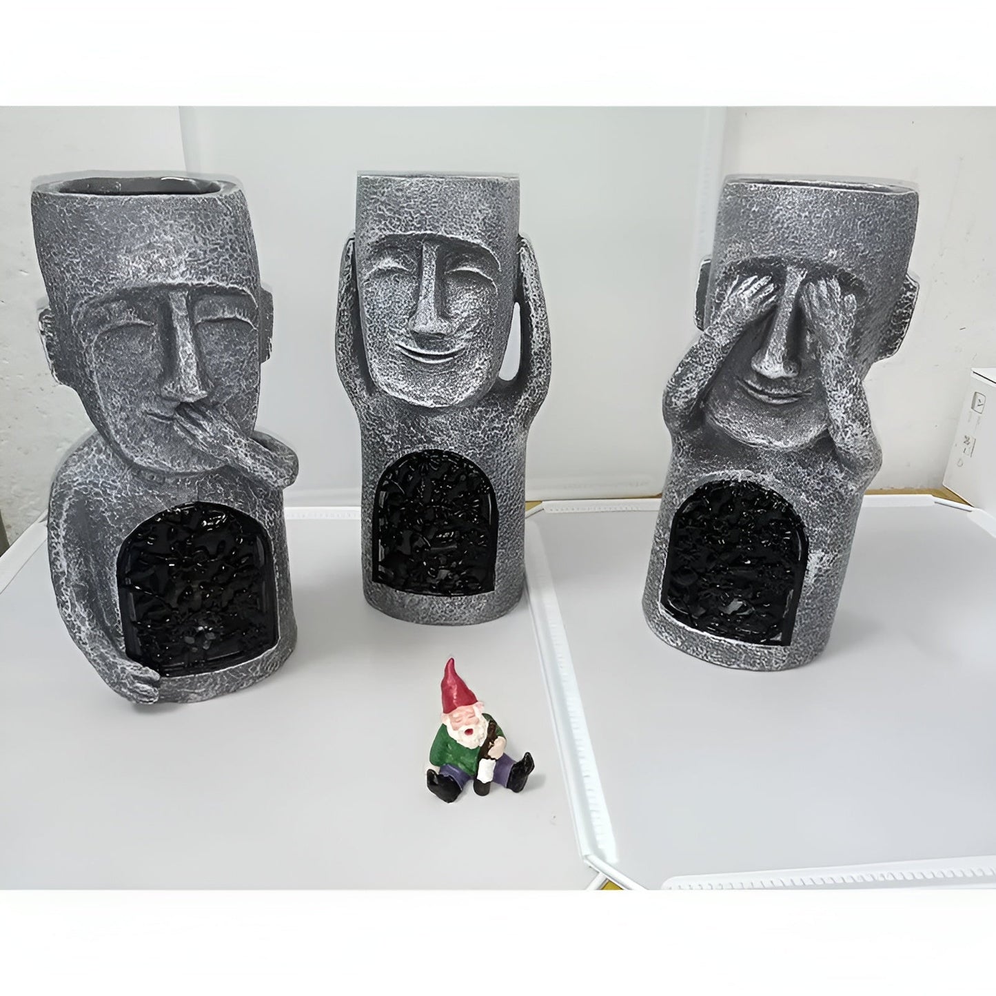 TriSoul Solarfiguren – Symbolische Deko für Sehen, Hören & Schweigen