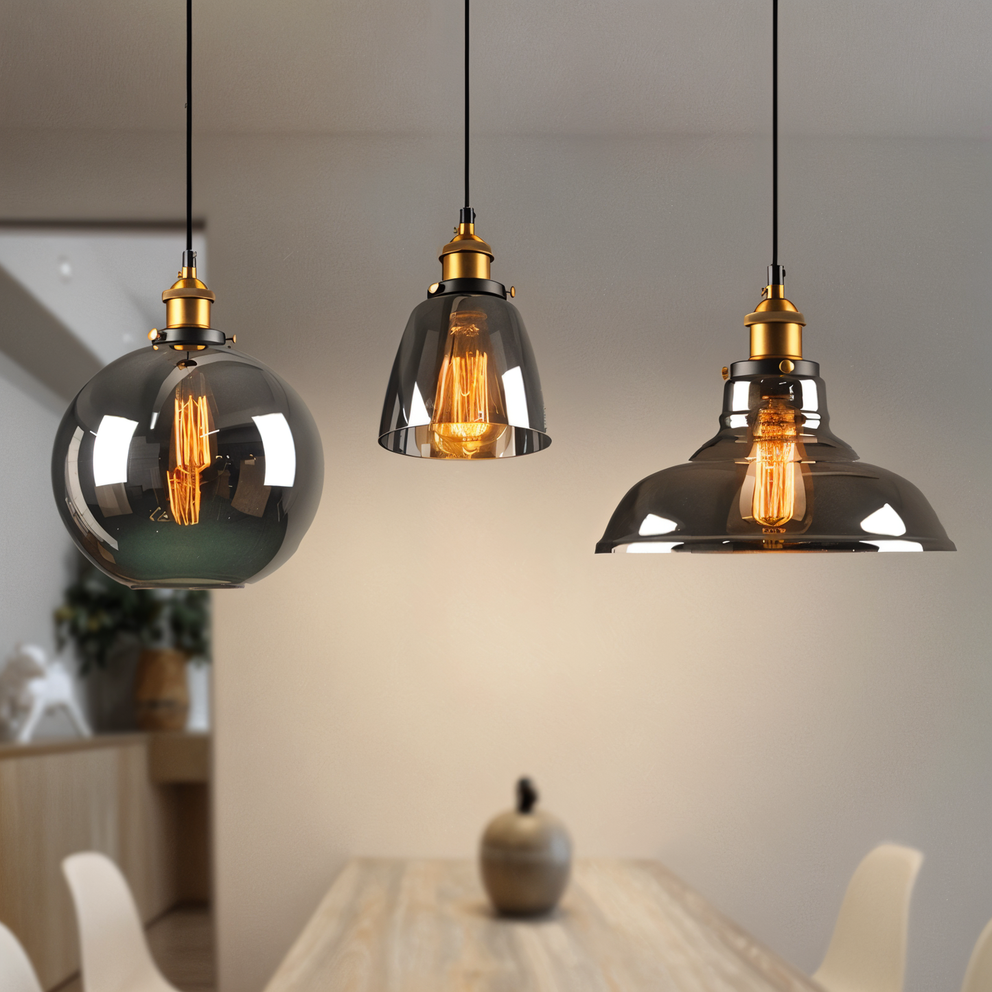 Norvella – Nordic Retro Glas-Pendelleuchte