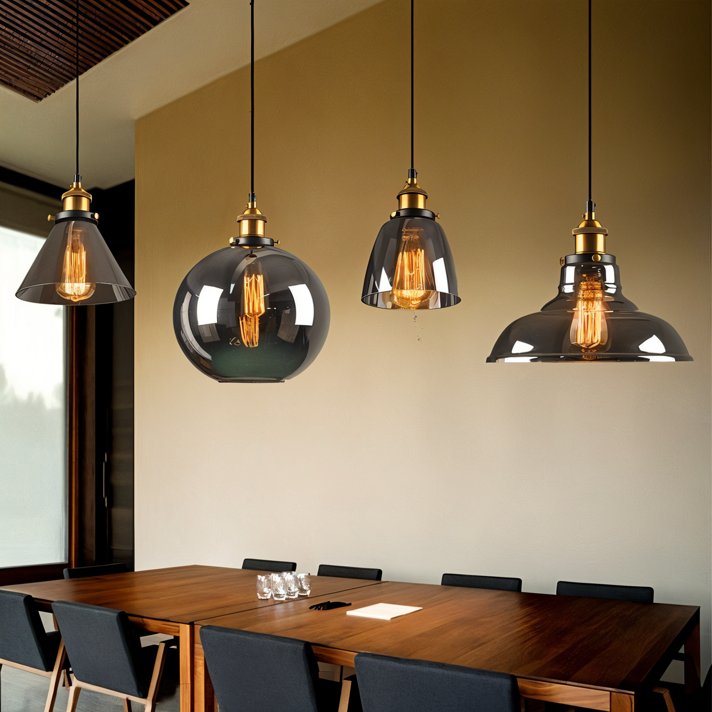 Norvella – Nordic Retro Glas-Pendelleuchte