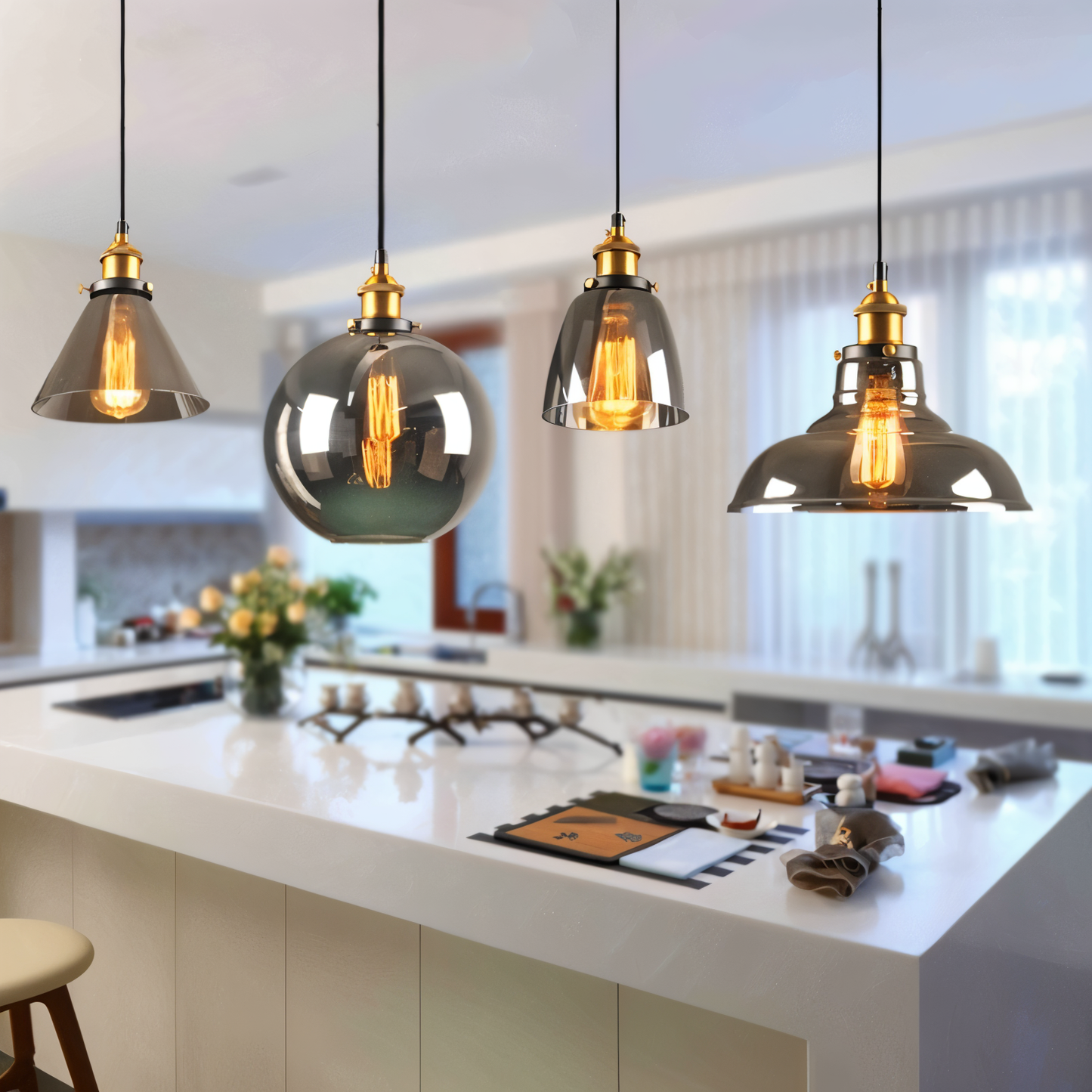 Norvella – Nordic Retro Glas-Pendelleuchte