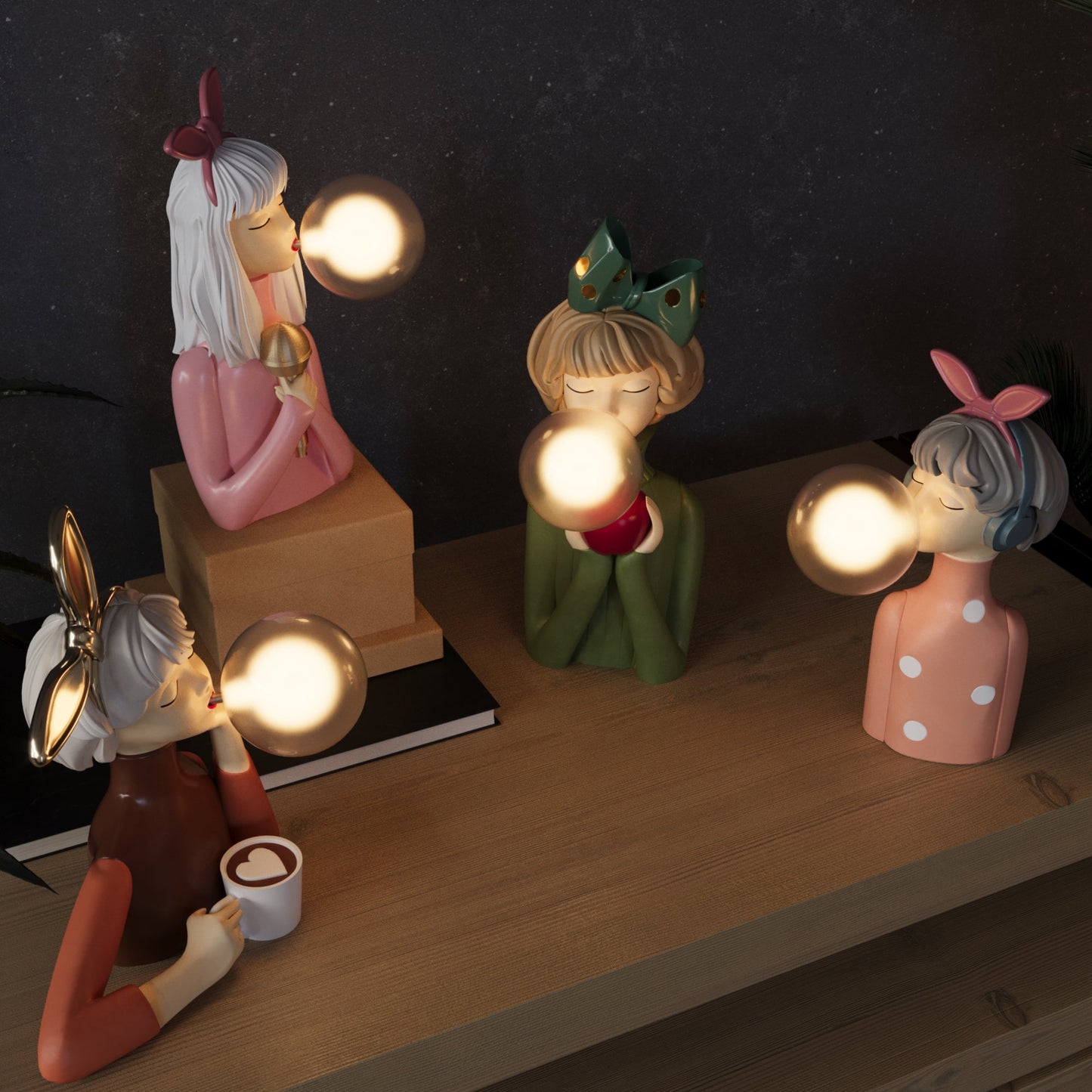 Mavie – Nordische Bubble Girl Tischlampe