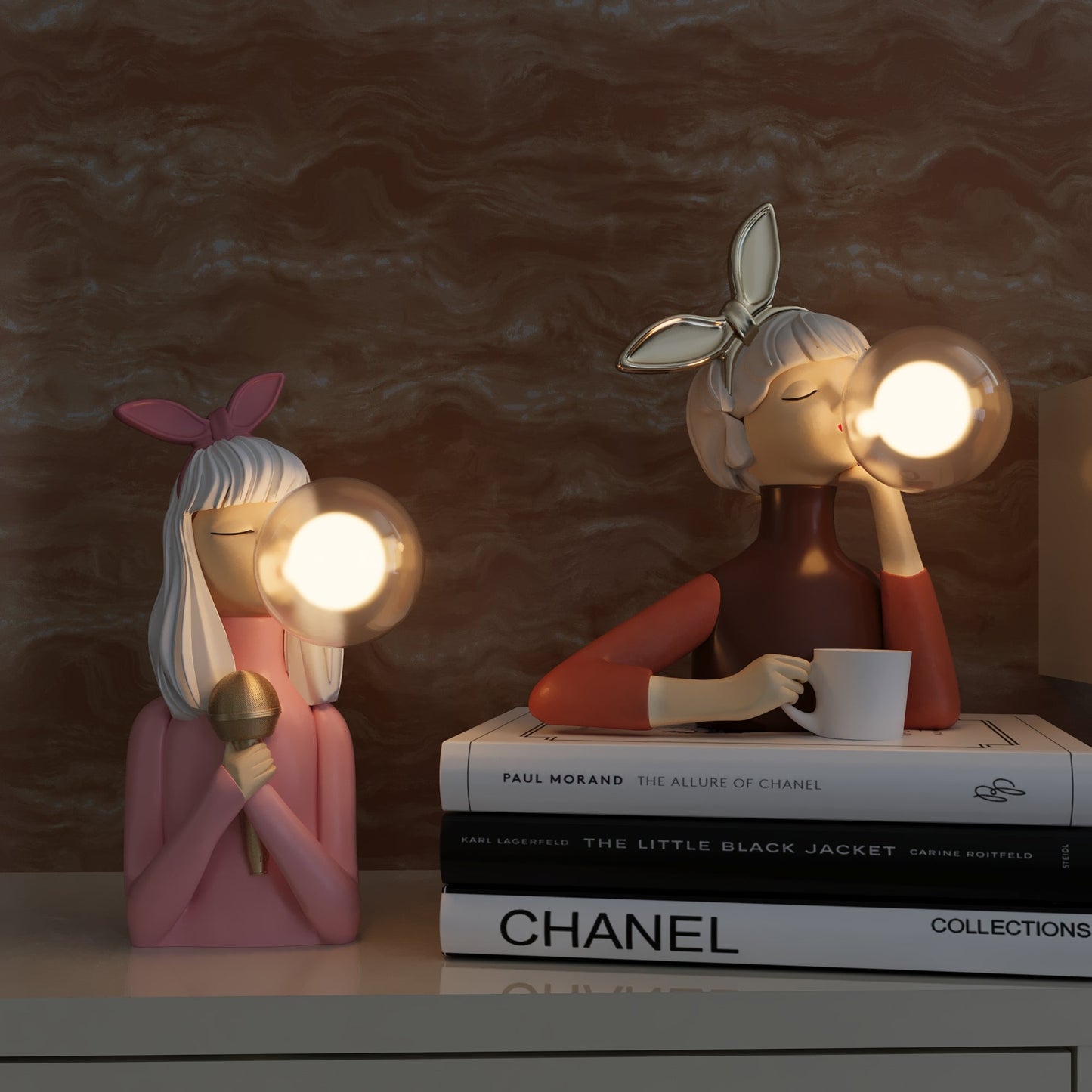 Mavie – Nordische Bubble Girl Tischlampe