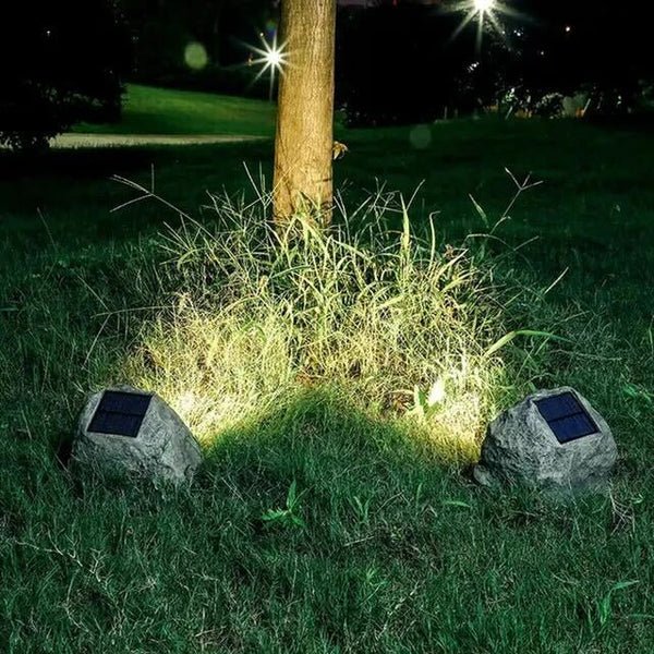 Rune – Verstellbare Solar-Gartenleuchte in Steinoptik