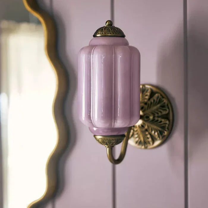Momoka – Retro Kürbis-Glas-Wandleuchte