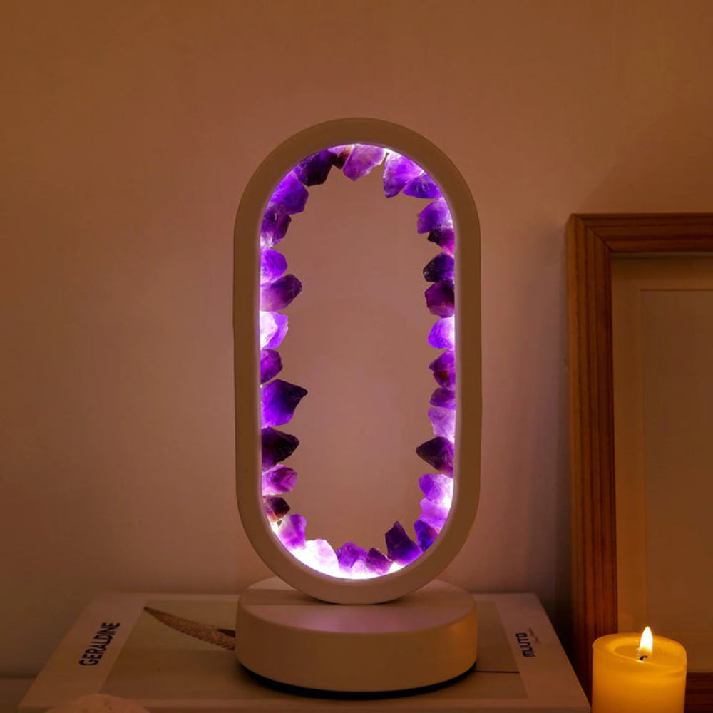 Amelith – Kristall-LED Nachttischlampe