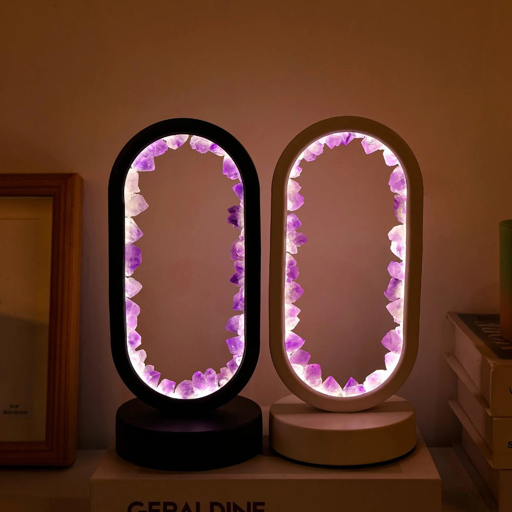 Amelith – Kristall-LED Nachttischlampe