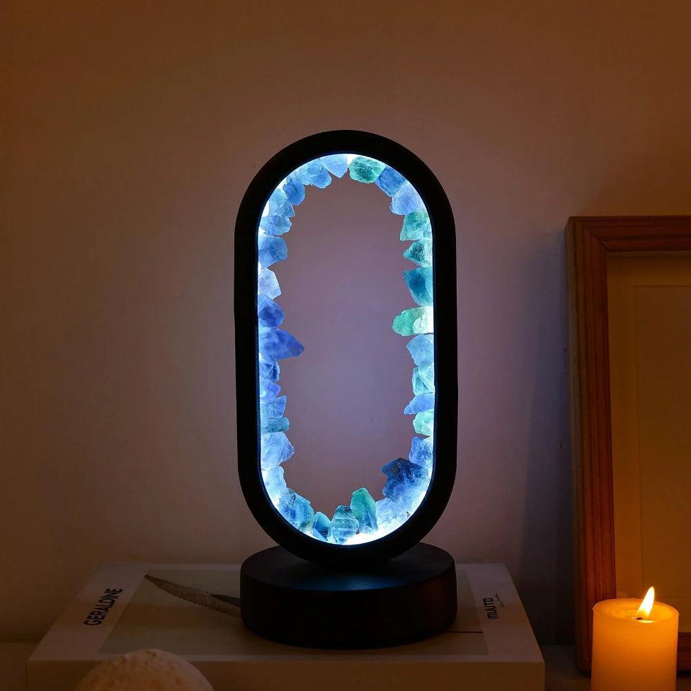 Amelith – Kristall-LED Nachttischlampe