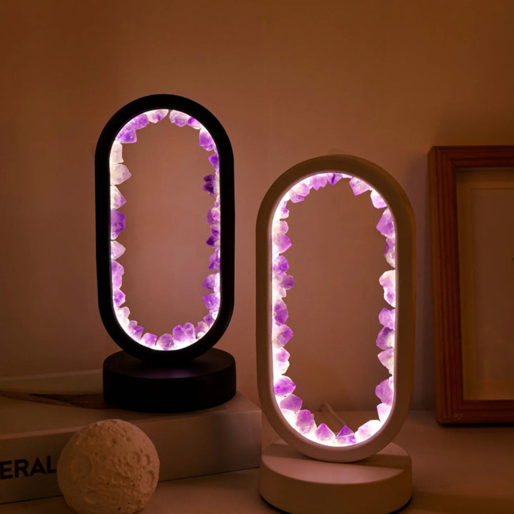 Amelith – Kristall-LED Nachttischlampe