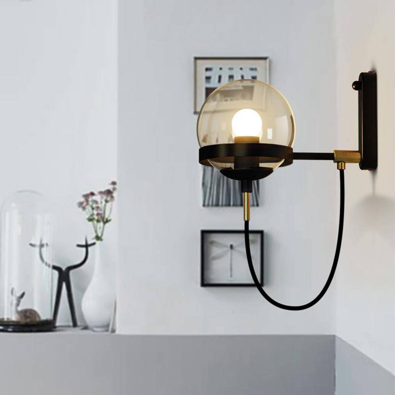 Oskar – Retro Glas Wandlampe
