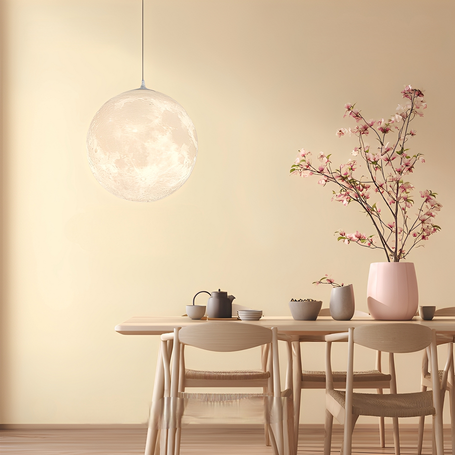 Ylani – Moderne 3D Mond-Pendellampe