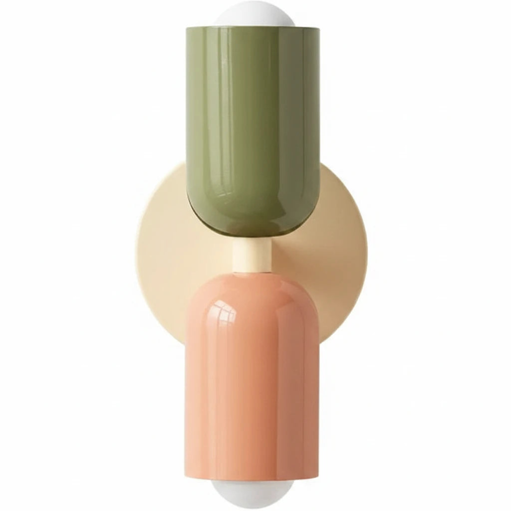 Französische Designlampe mit zwei Lichtern