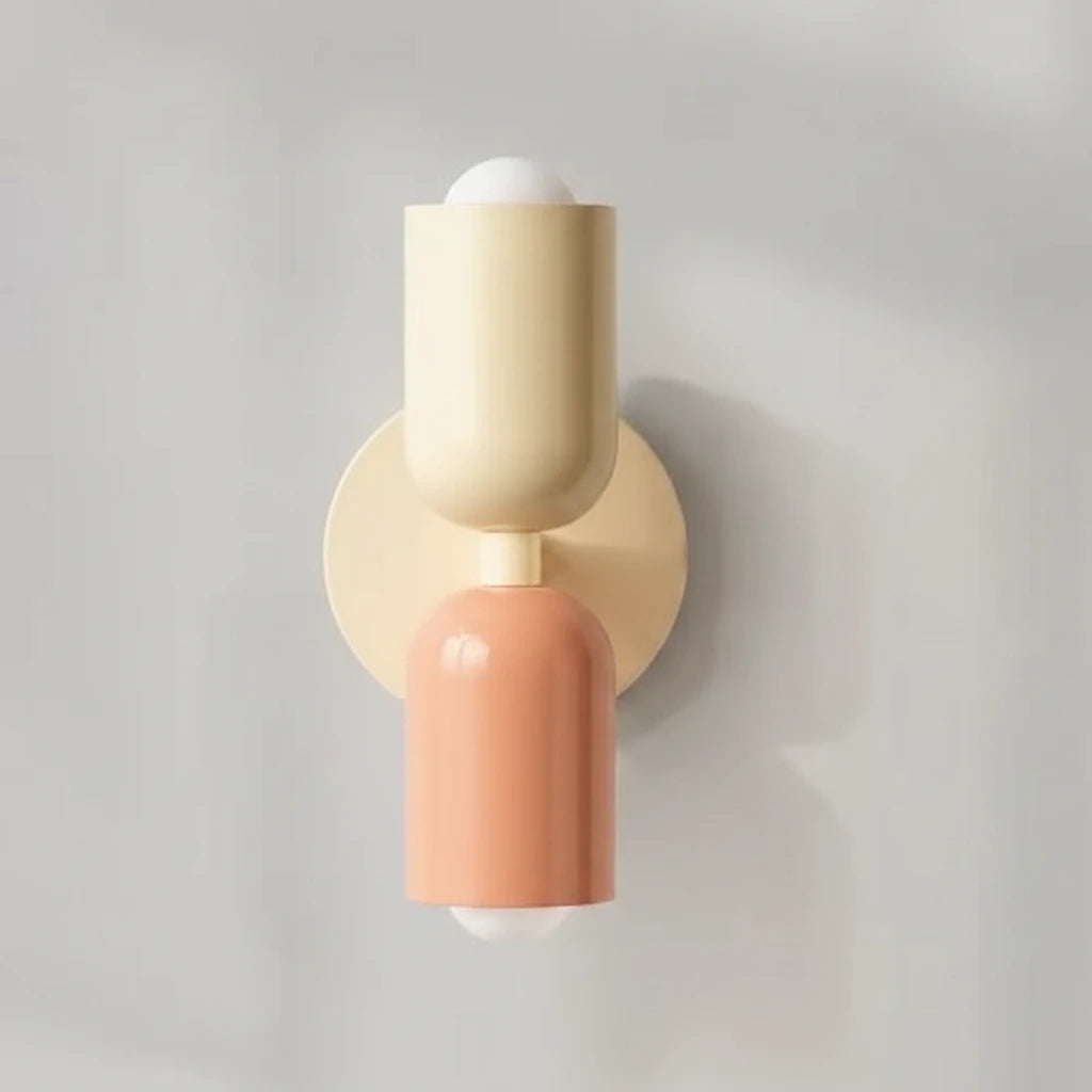 Französische Designlampe mit zwei Lichtern