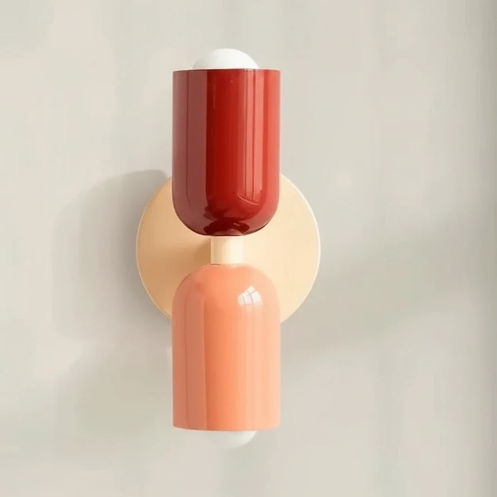 Französische Designlampe mit zwei Lichtern