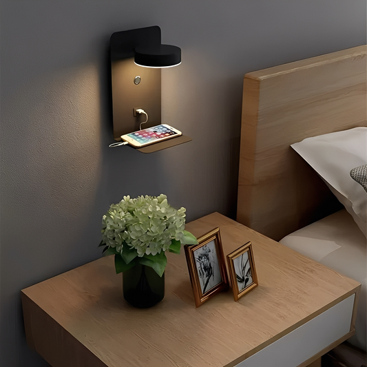 Darren – Nachttischlampe mit USB-Anschluss