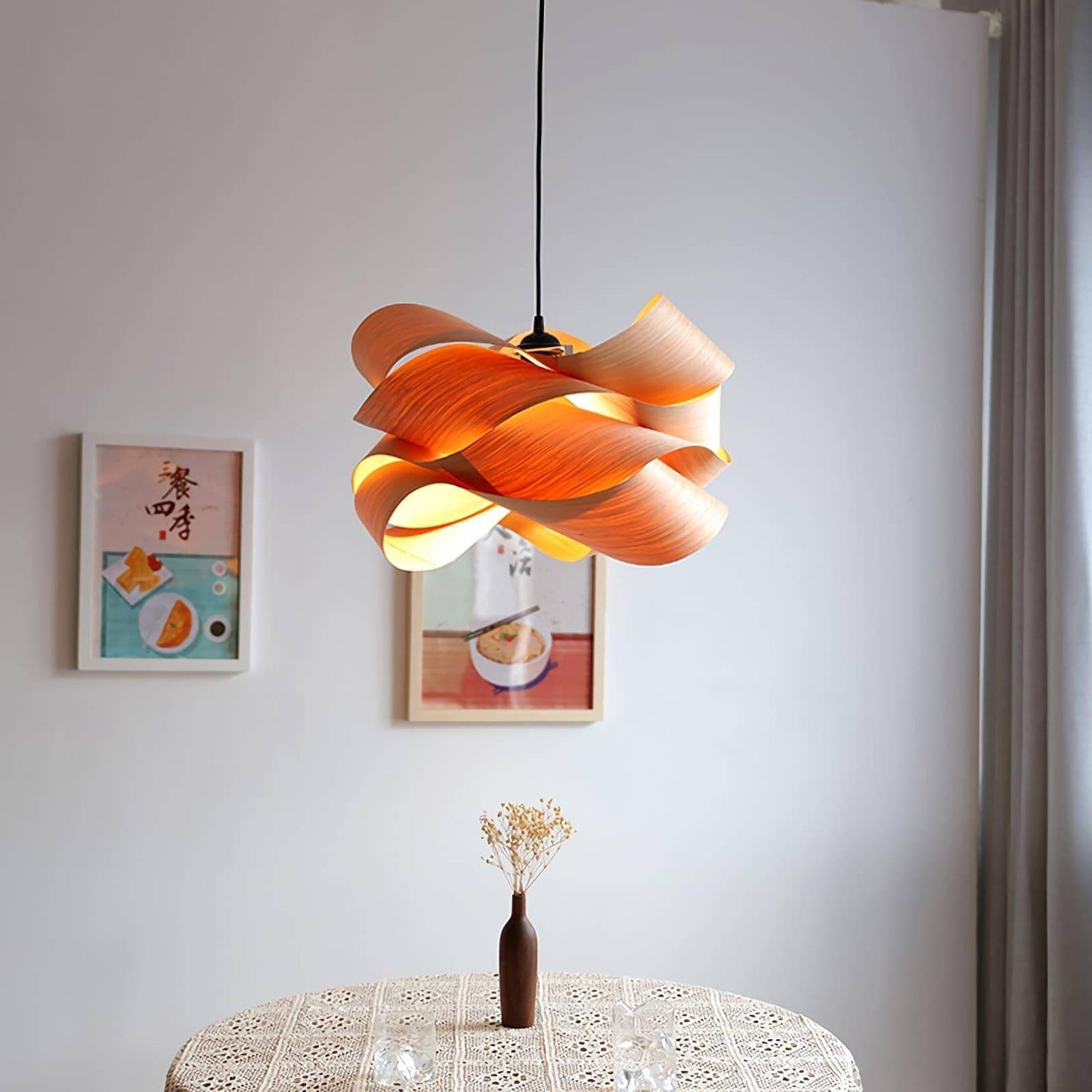 Hinata – Massivholz Pendelleuchte
