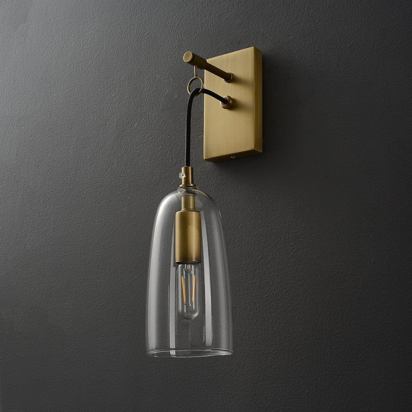Ray – Wandleuchte aus Kupfer und Glas