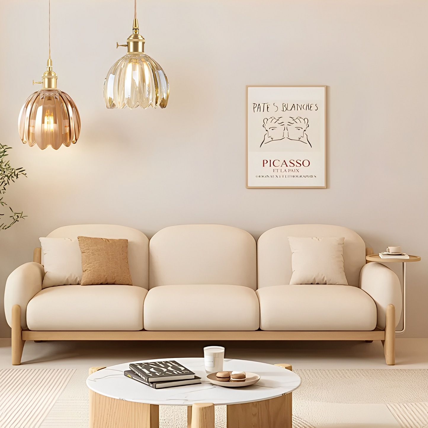 Sakumi – Nordic Glasblumen-Deckenlampe