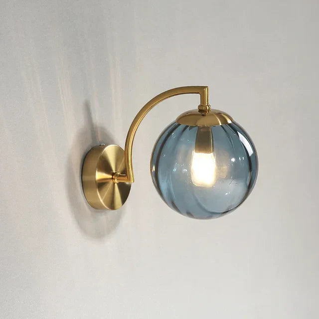 Moderne Glas-Wandleuchte im runden Design
