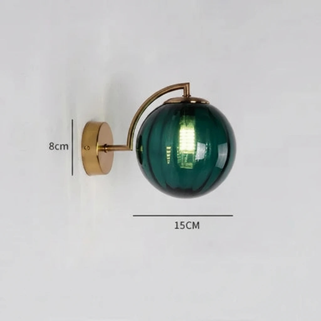 Moderne Glas-Wandleuchte im runden Design
