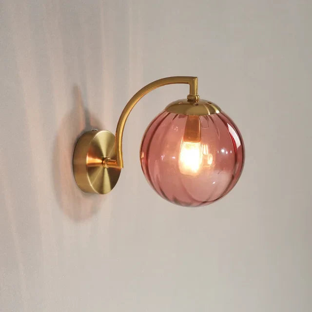 Moderne Glas-Wandleuchte im runden Design