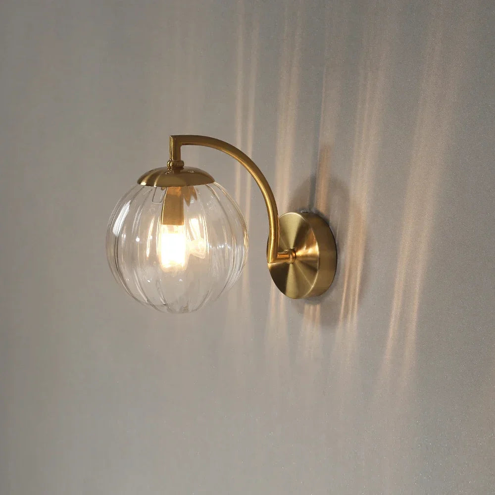 Moderne Glas-Wandleuchte im runden Design