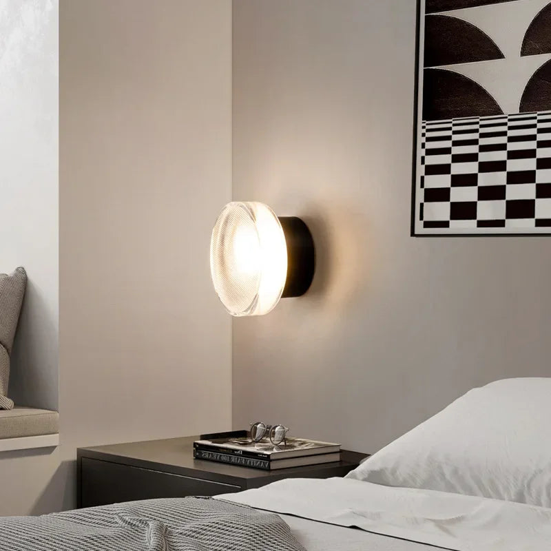Minimalistische runde Nachttischlampe Flur