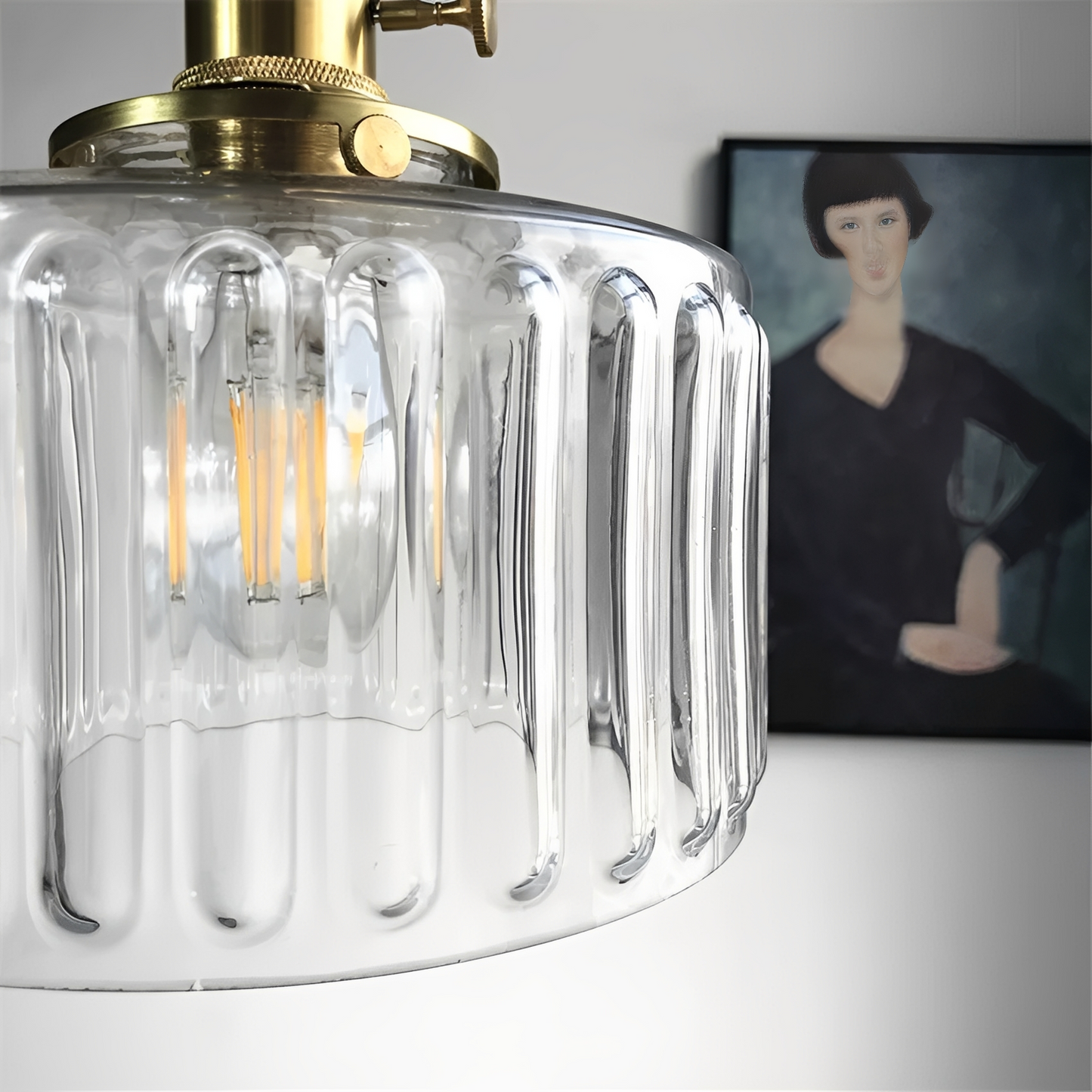 Frieda – Klassische Metall-Glas Pendelleuchte