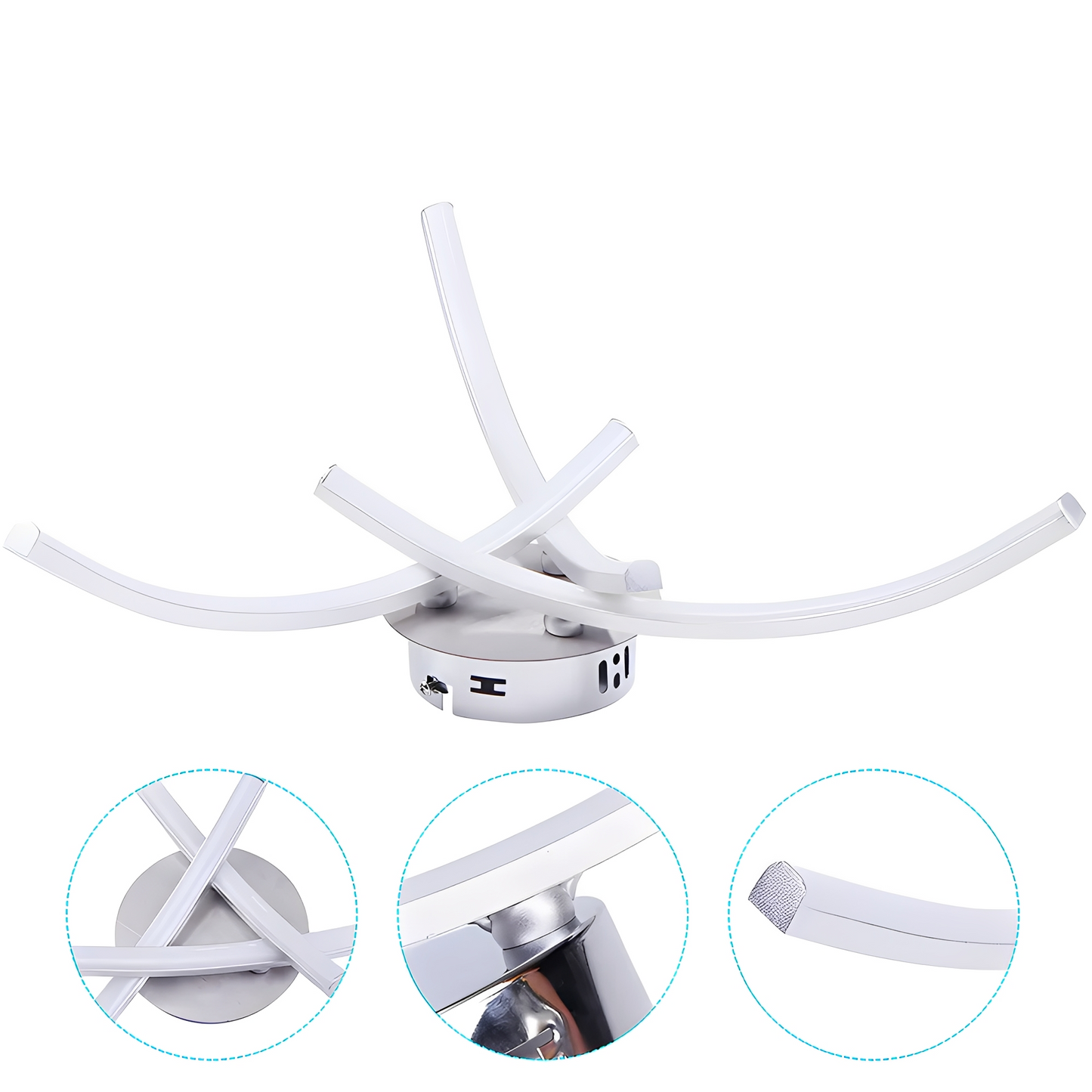 Karina – Nordic Trident Arc LED Deckenleuchte