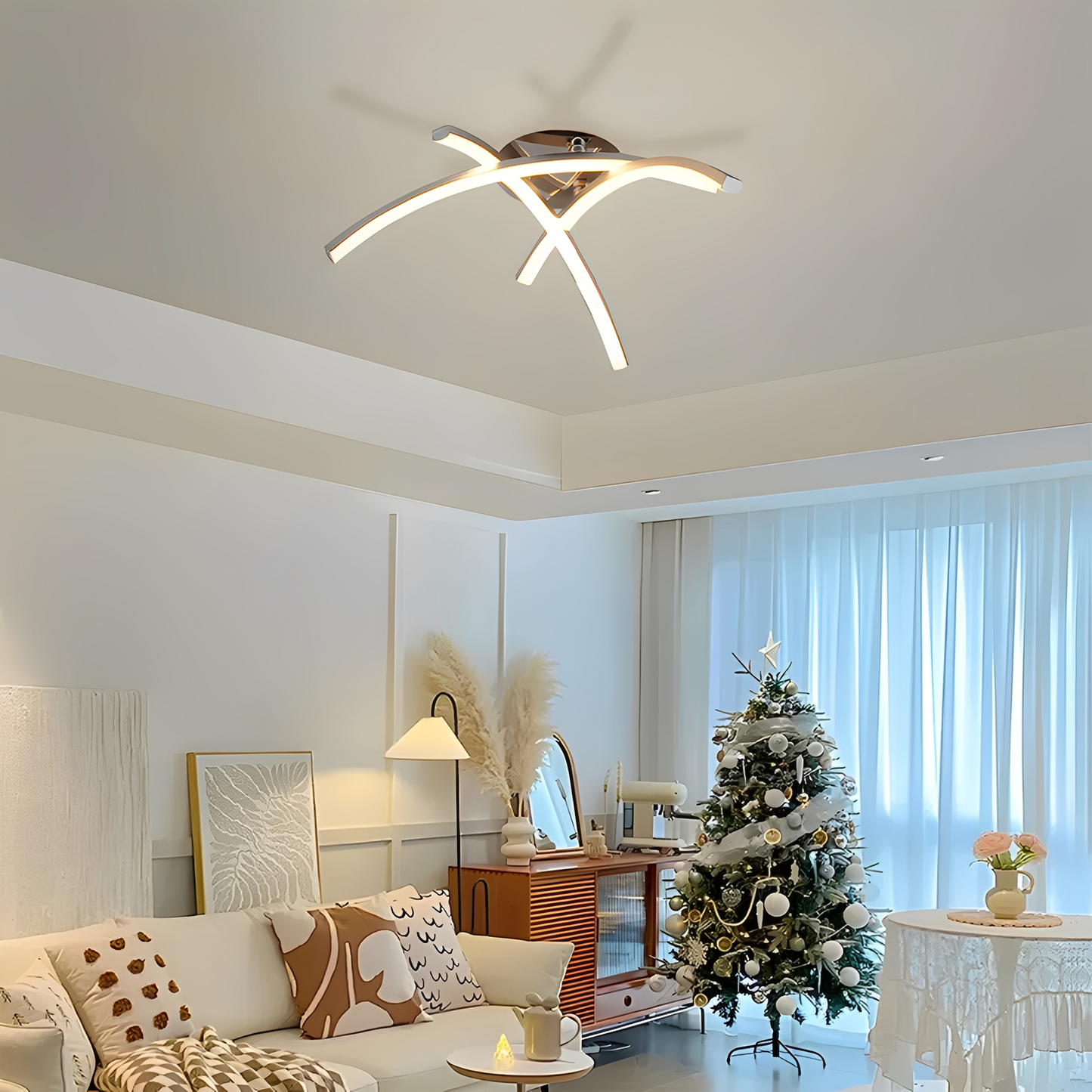 Karina – Nordic Trident Arc LED Deckenleuchte