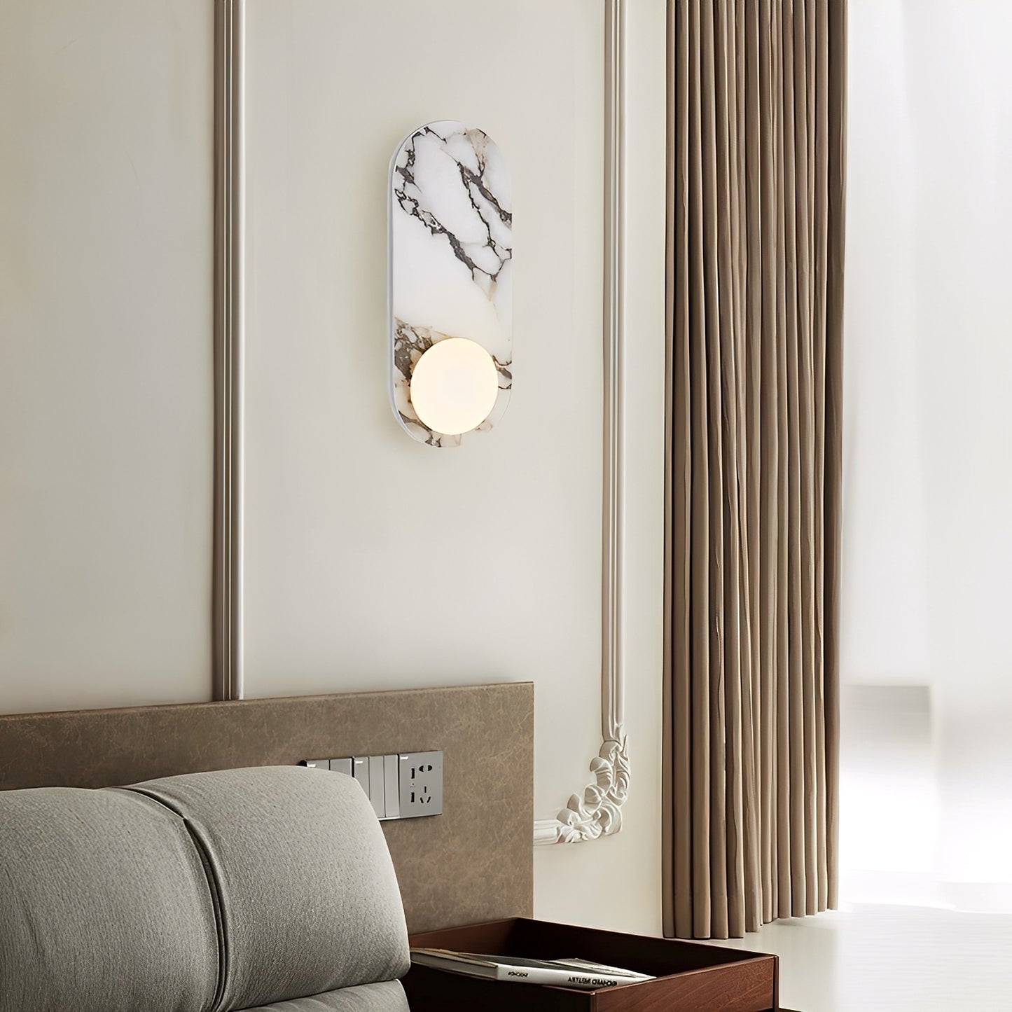 Avi – Retro Wandleuchte aus Marmor