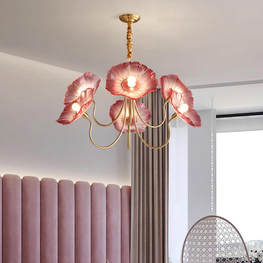Hana – Moderner Glas-Lotus-Kronleuchter