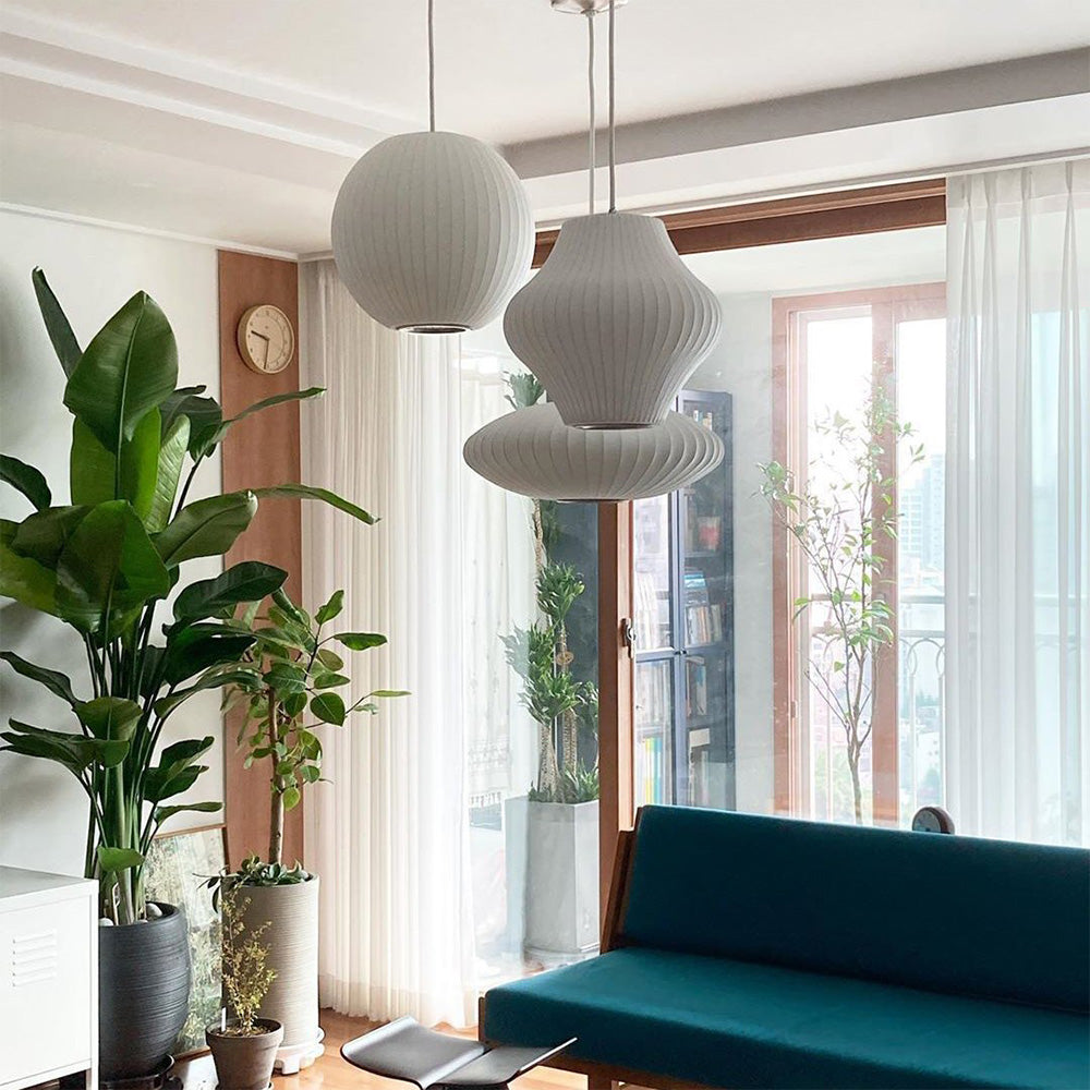 Xieno – Stoff-Kronleuchter im modernen Laternenstil