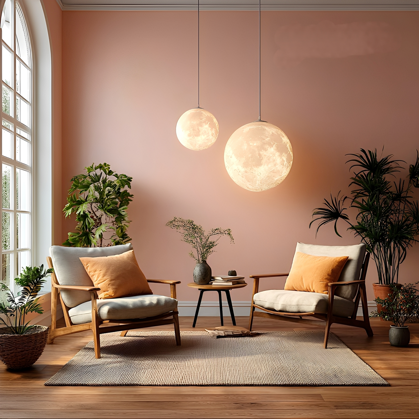Ylani – Moderne 3D Mond-Pendellampe