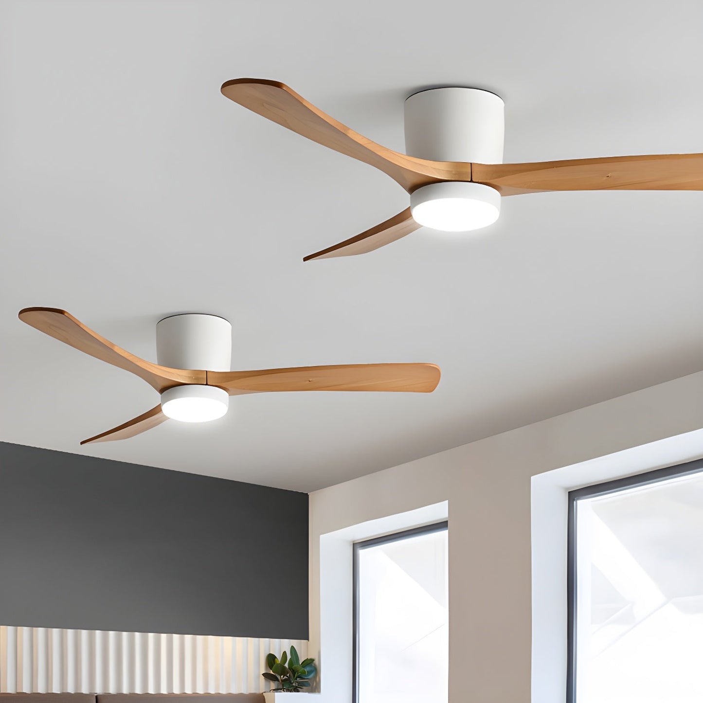 Levi – Nordische Deckenlampe mit Ventilator