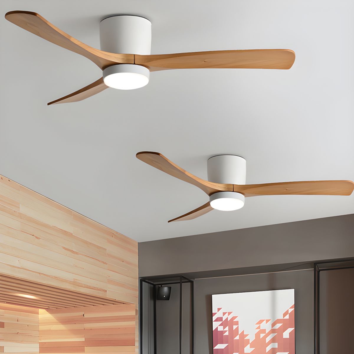 Levi – Nordische Deckenlampe mit Ventilator