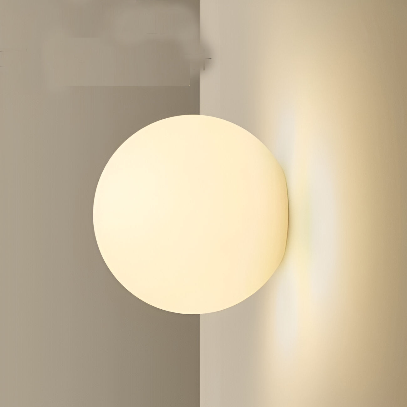 Daryl – Minimalistische Runde Glas Wandleuchte