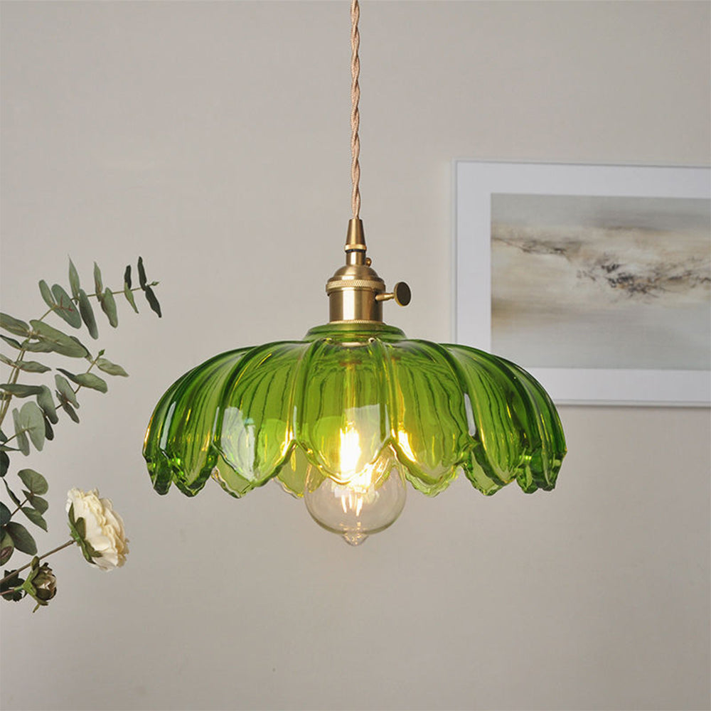 Jaynard – Messing-Glas-Pendelleuchte