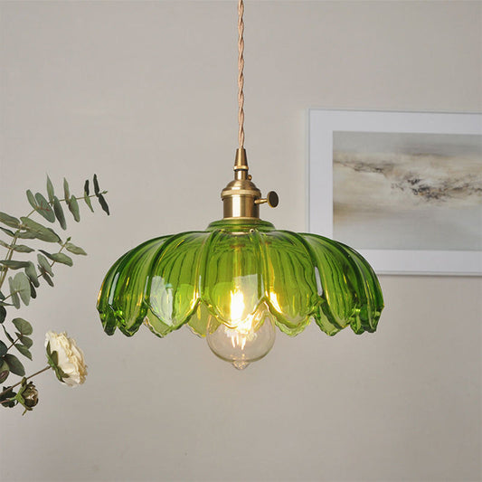 Jaynard – Messing-Glas-Pendelleuchte
