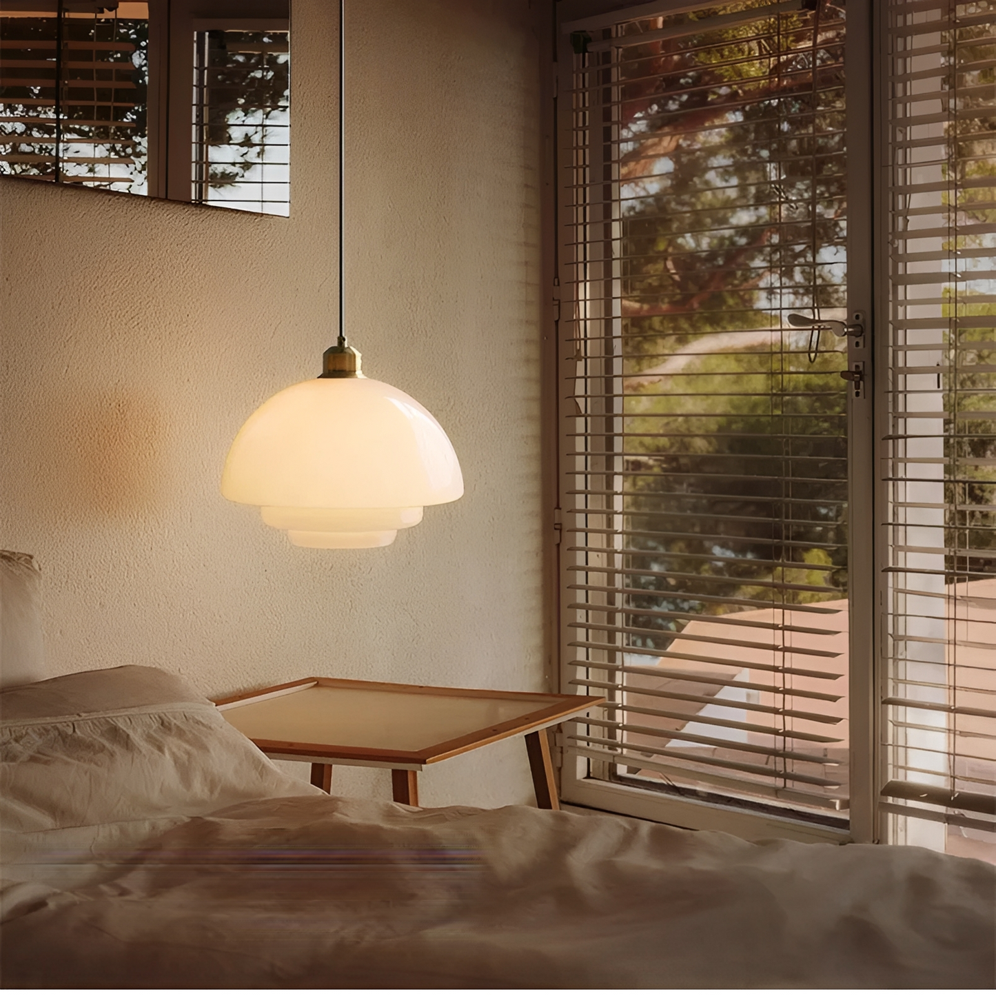 Hagen – Mid-Century Glas-Pendelleuchte