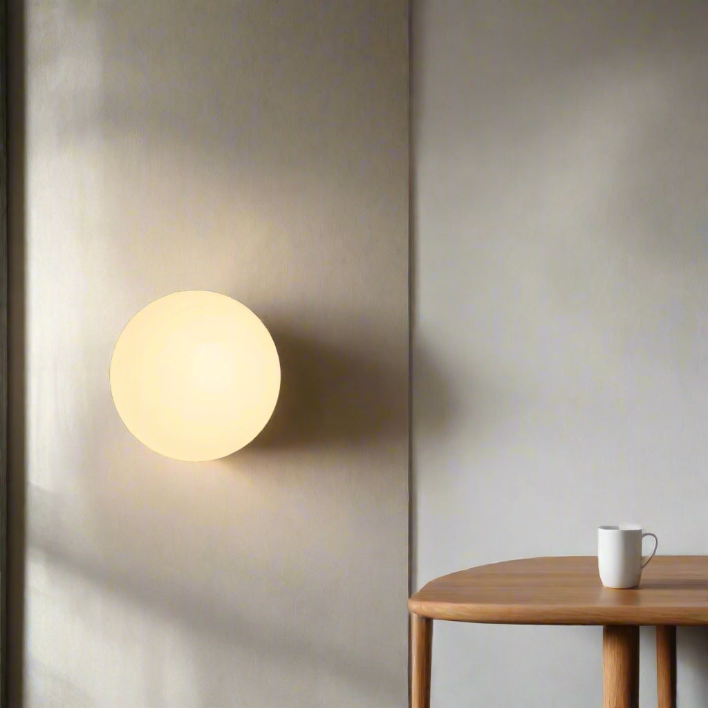 Daryl – Minimalistische Runde Glas Wandleuchte