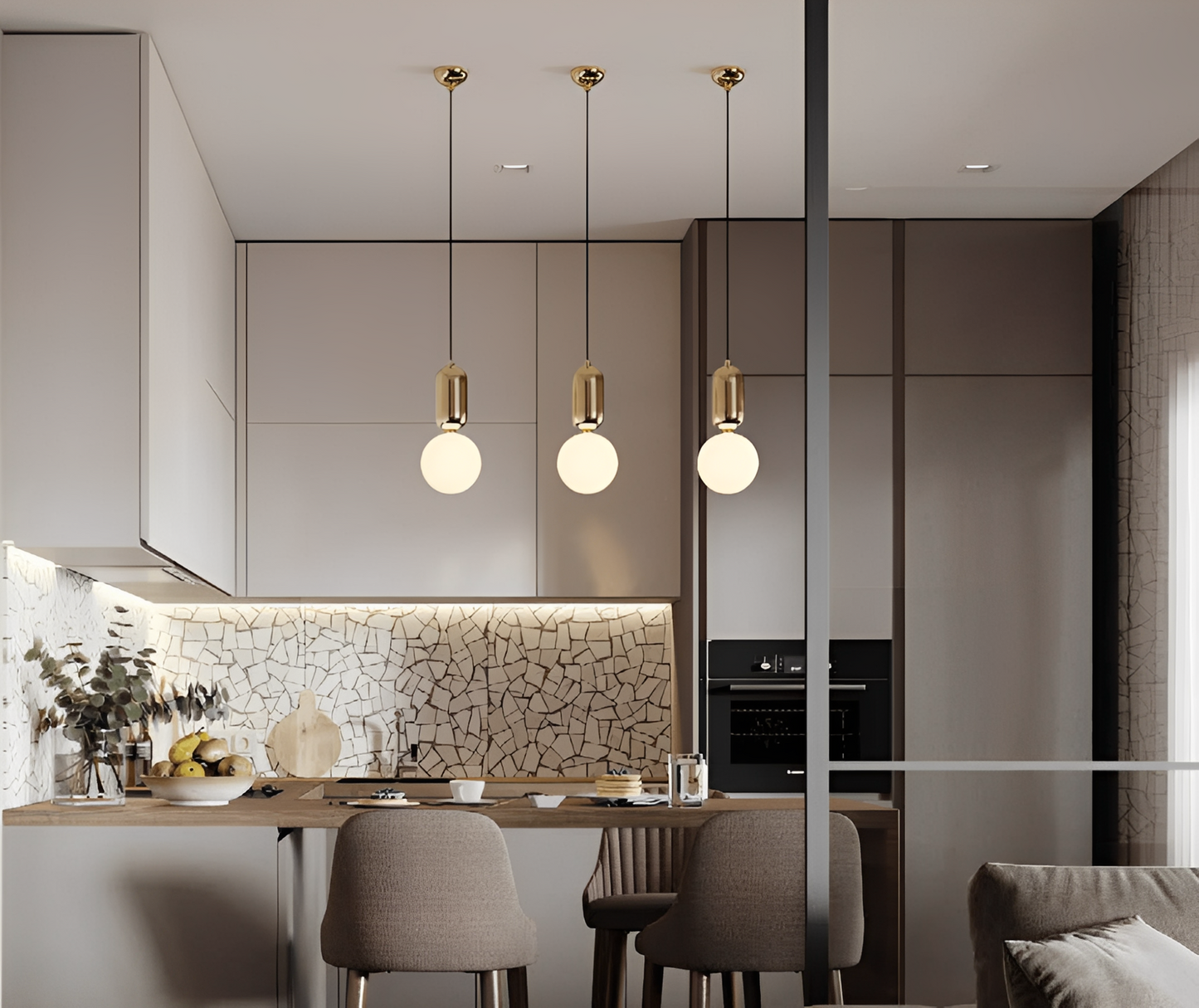 Kyle – Elegante Glas-Kugel Pendelleuchte