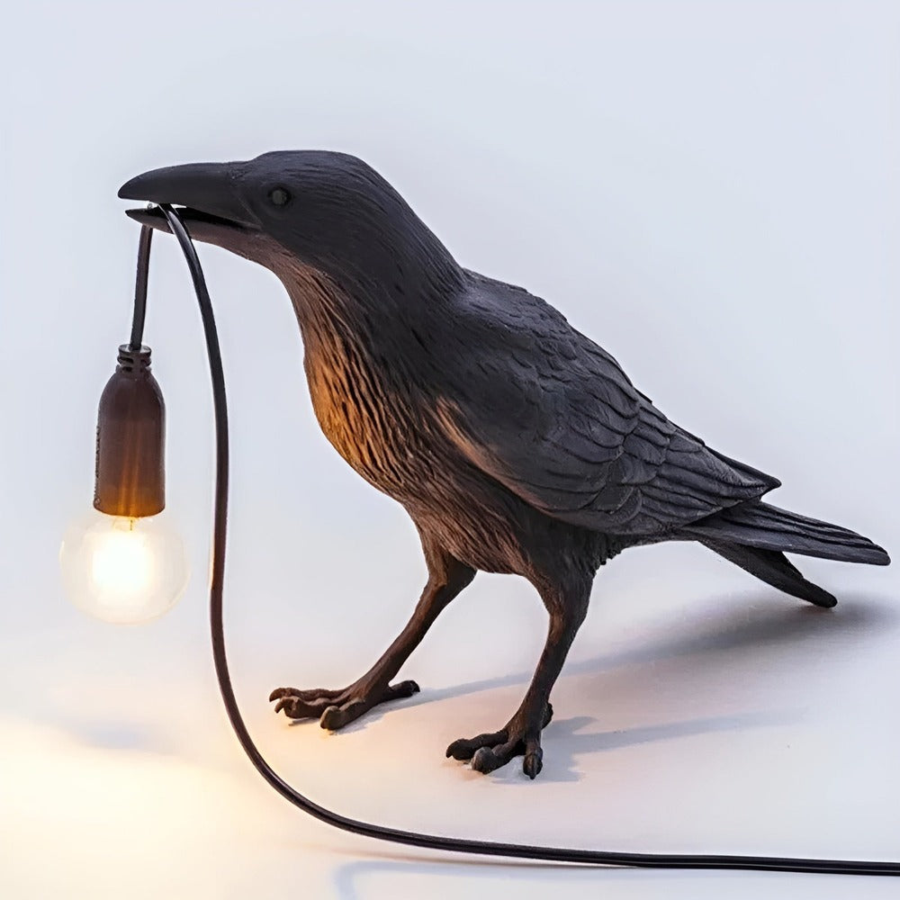 Takara – Nordische Vogel-Tisch- & Wandleuchte