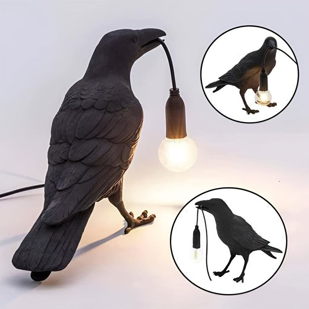 Takara – Nordische Vogel-Tisch- & Wandleuchte