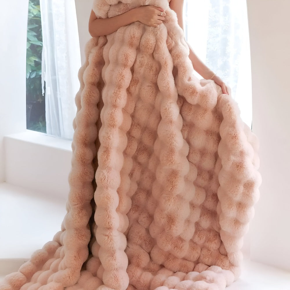 Hana – Flauschige Bubble-Velvet-Decke