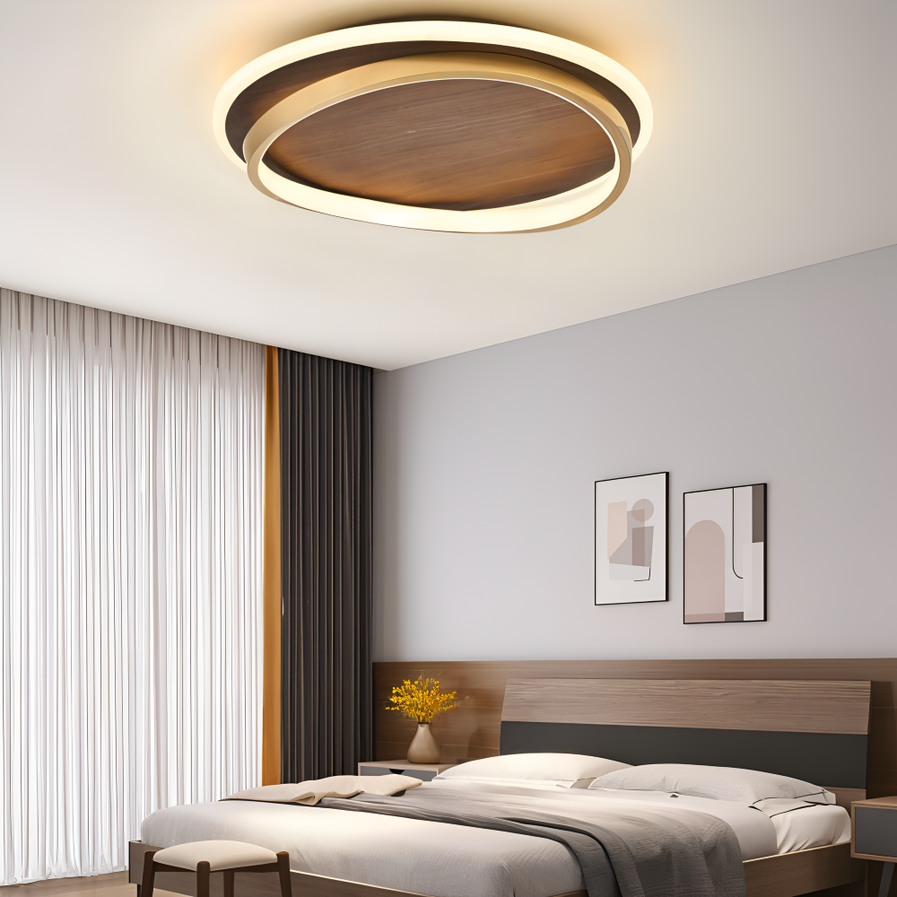 Jian – Einfache Deckenlampe im Walnuss-Nordic Design