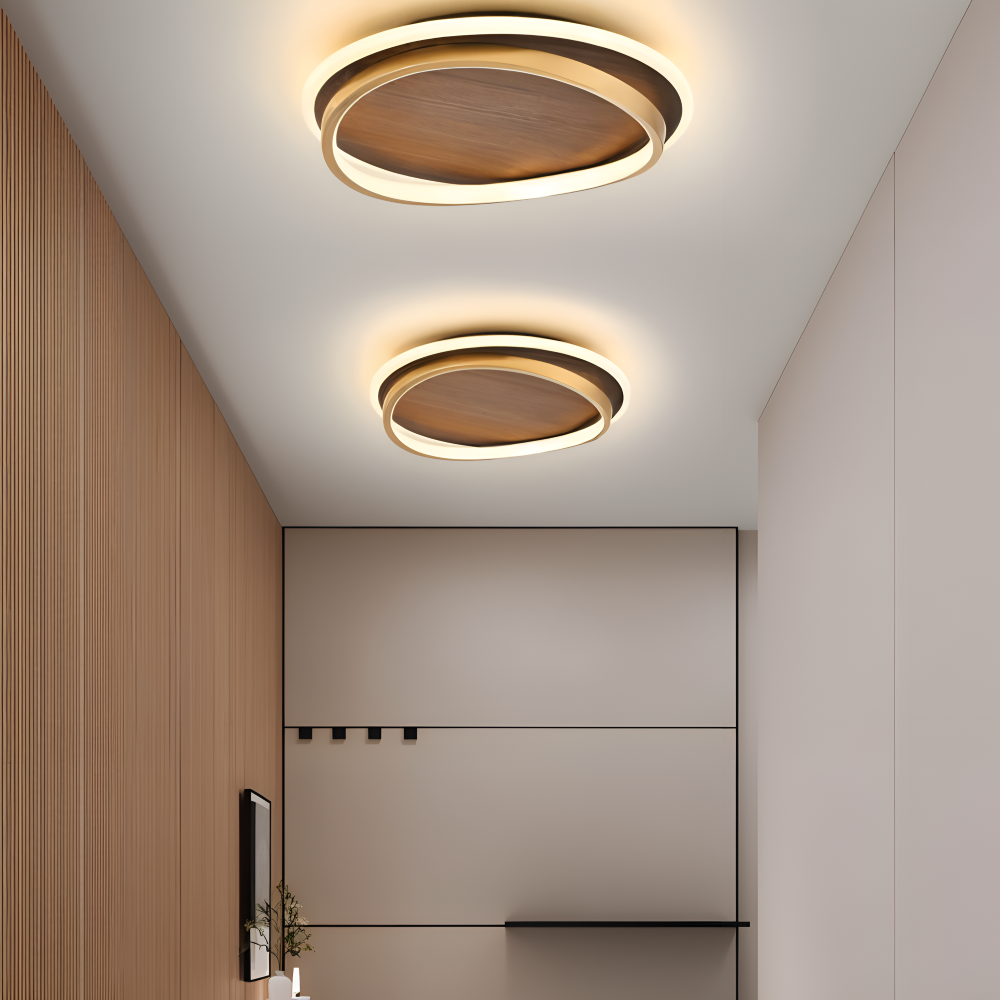 Jian – Einfache Deckenlampe im Walnuss-Nordic Design