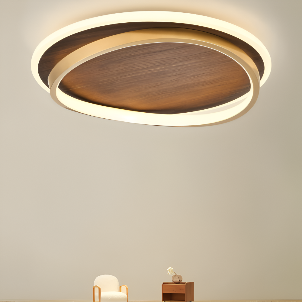 Jian – Einfache Deckenlampe im Walnuss-Nordic Design