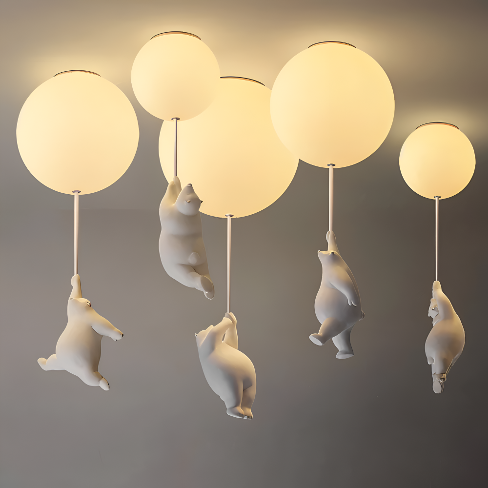 PolarLoon – Lekfull Ballongbjörn Pendellampa
