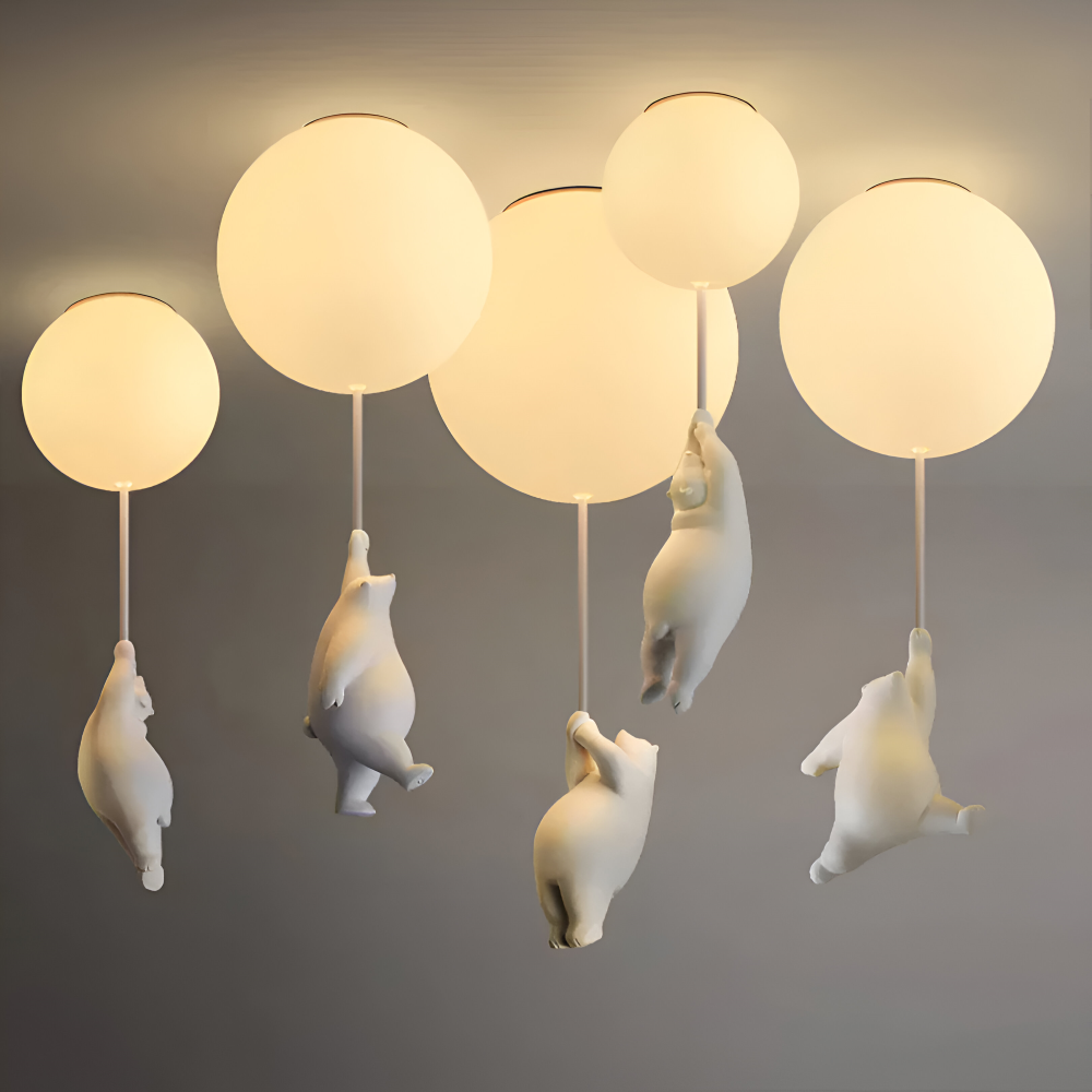 PolarLoon – Lekfull Ballongbjörn Pendellampa