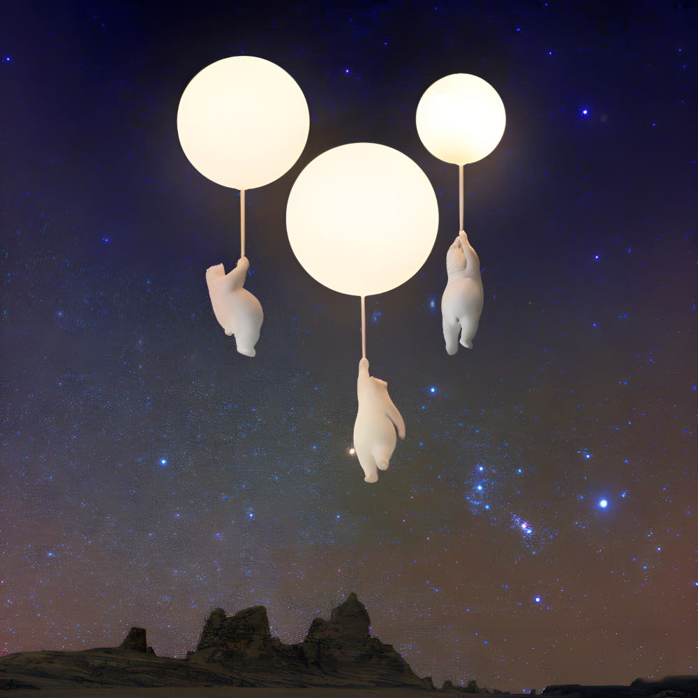 PolarLoon – Lekfull Ballongbjörn Pendellampa